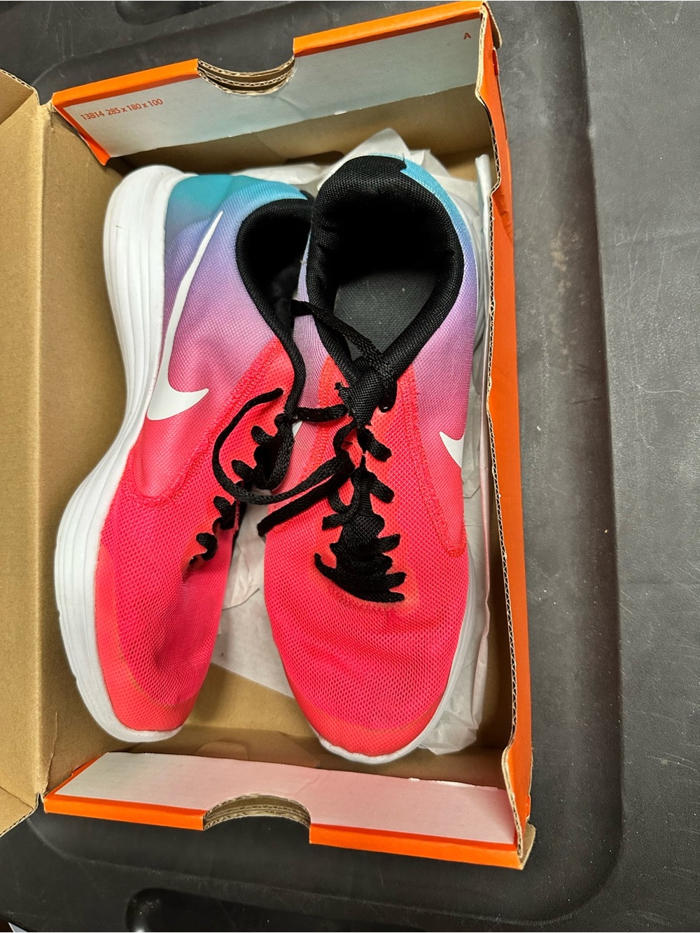 Nike Orange Shoe Box with White Branding